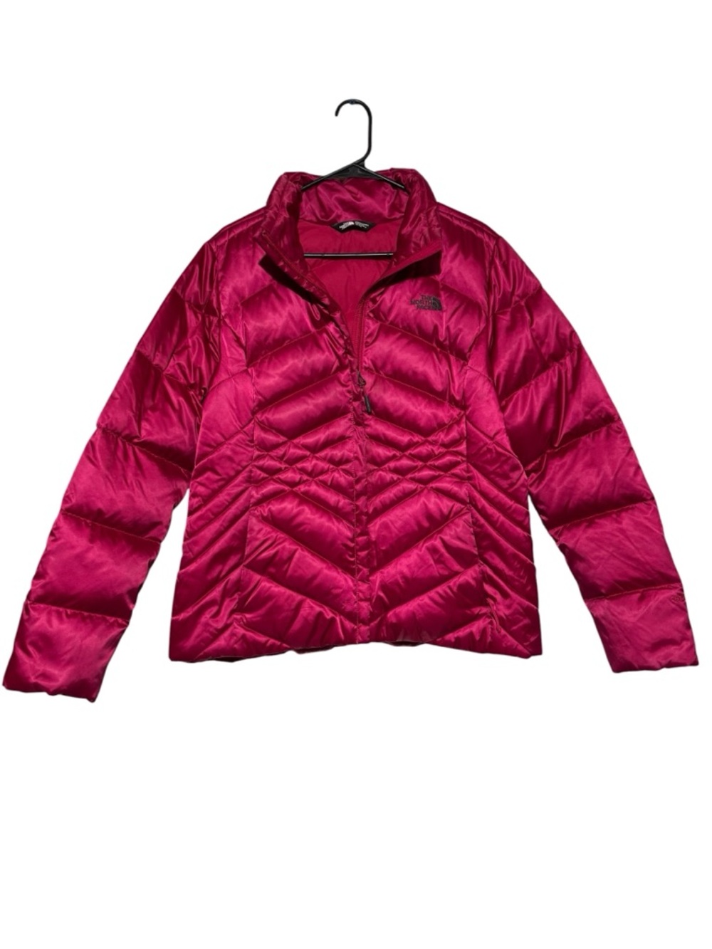 The North Face Quilted Down Filled Puffer Coat Women Size XL Pink Magenta Winter